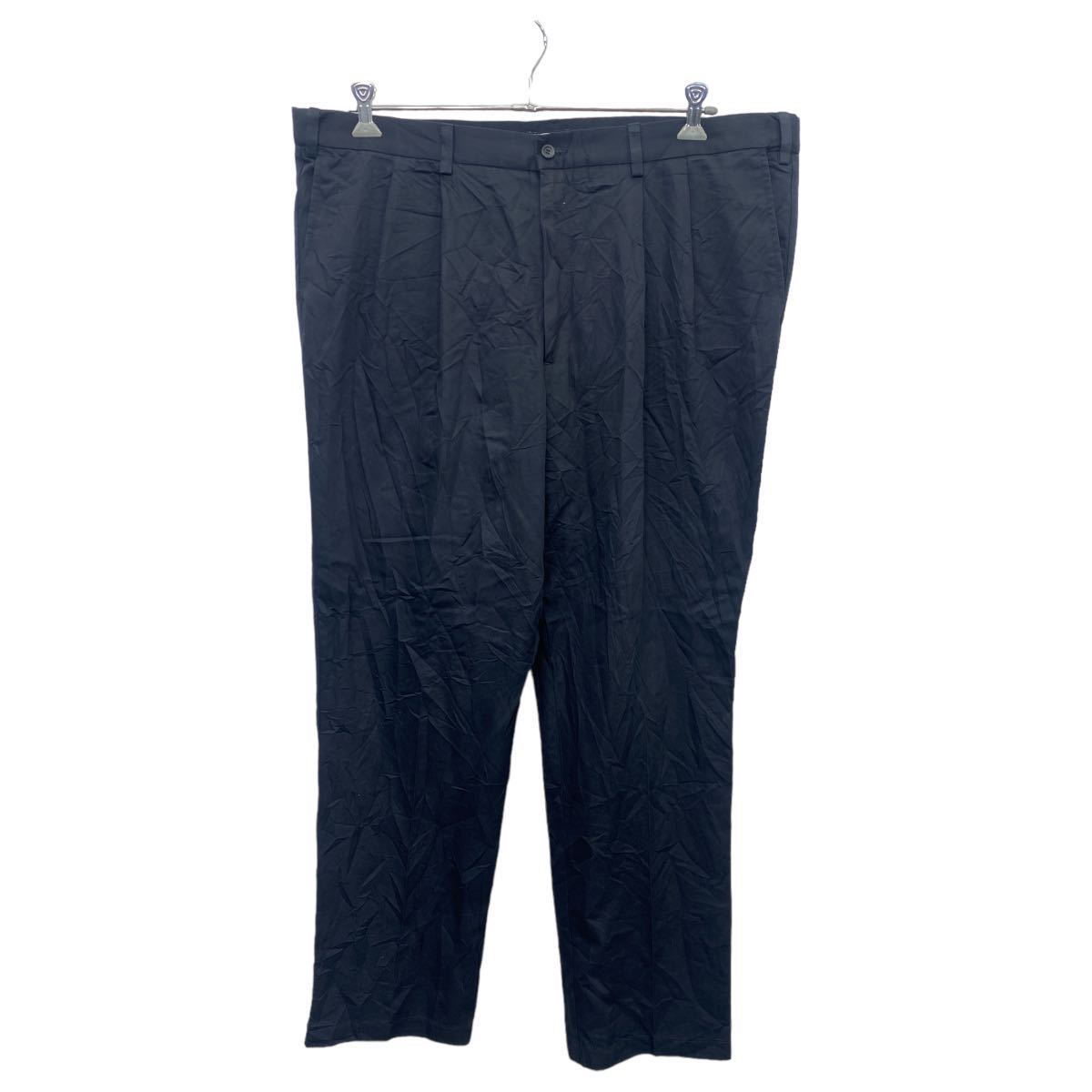 【中古】【古着】 DOCKERS チノパンツ W42 ドッカーズ クラシックフィット タック入り ビッグサイズ ブラック 古着卸 アメリカ仕入 2311-898