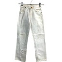 【中古】【古着】 Wrangler デニムパンツ W26 リーバイス レディース スリム ホワイト コットン メキシコ製 古着卸 アメリカ仕入 2311-944