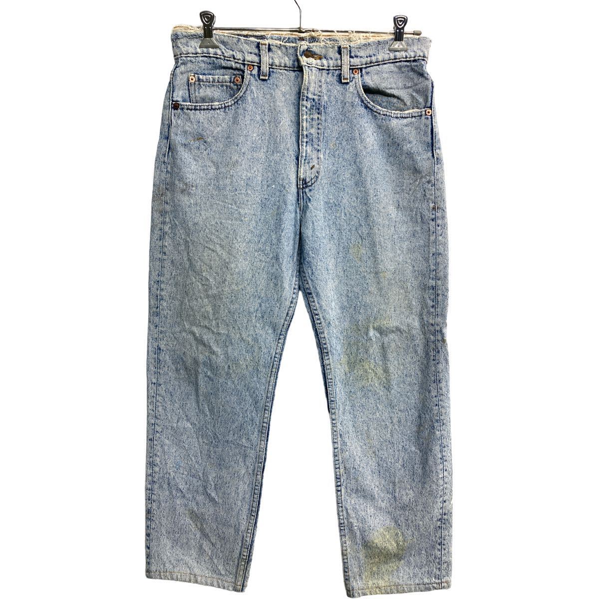 【中古】【古着】 Levi's 505 デニムパンツ W35 リーバイス レギュラーフィット ライトブルー コットンUSA製 古着卸 アメリカ仕入 2311-977