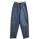 【中古】【古着】 ロングパンツ W24 レディース タック入り スナップボタン ネイビー ラメ 古着卸 アメリカ仕入 2311-1058