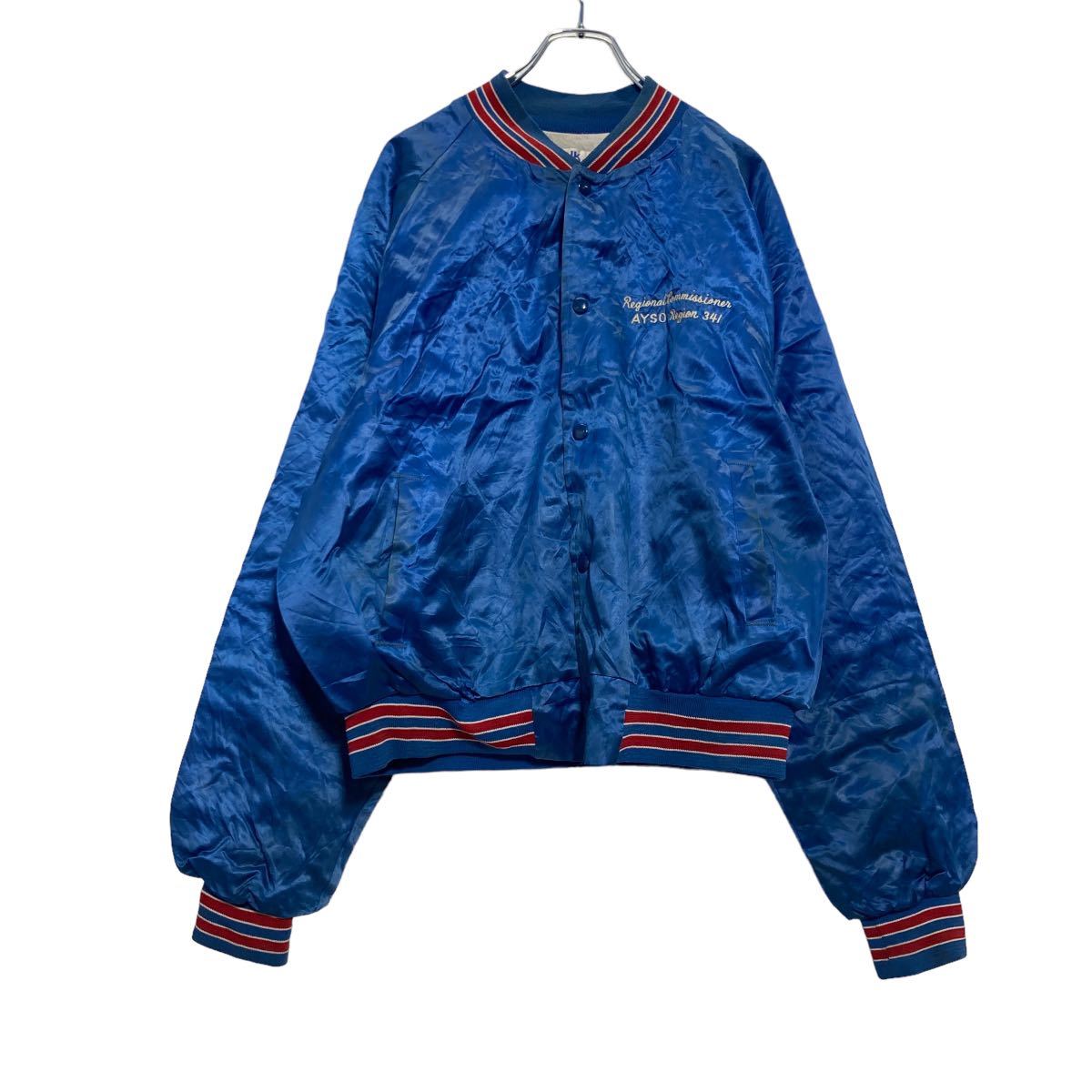 【中古】【古着】 ナイロン コーチ ジャケット XXL ブルー ホワイト レッド 裏地あり ビッグサイズ 古着卸 アメリカ仕入 a511-5679