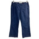 【中古】【古着】 TOMMY HILFIGER ロングパンツ W35 トミーヒルフィガー レディース ネイビー 古着卸 アメリカ仕入 2311-1282