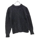 【中古】【古着】 H&M 混紡 ニット セーター レディース XS ブラック エイチアンドエム ウール マーブルカラー ケーブル模様 古着卸 アメリカ仕入 a511-5773(4)