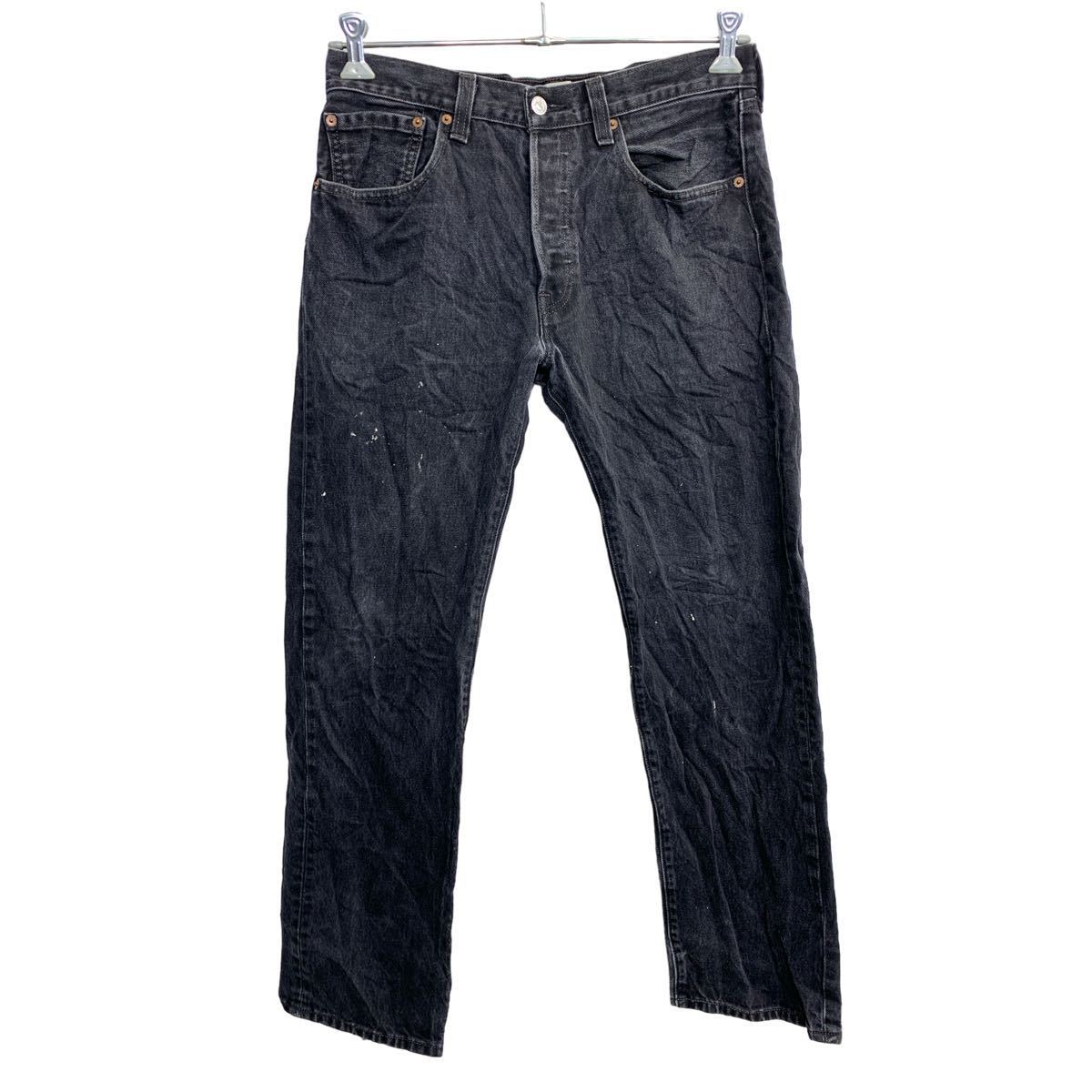 【中古】【古着】 Levi 039 s 501 デニムパンツ W32 リーバイス ボタンフライ ブラック コットン メキシコ製 古着卸 アメリカ仕入 2312-202