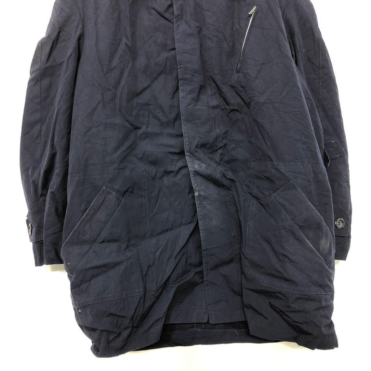 【中古】【古着】 ジャケット XL～ ネイビー ジップアップ ボアライナー ポケット 古着卸 アメリカ仕入 a512-5187