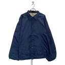 【中古】【古着】 BOC sport ナイロン コーチ ジャケット XL ネイビー ホワイト ポケットビッグサイズ 古着卸 アメリカ仕入 a512-5354