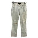 【中古】【古着】 LRL LAUREN JEANS CO. デニムパンツ W30 レディース ホワイト 古着卸 アメリカ仕入 2312-786