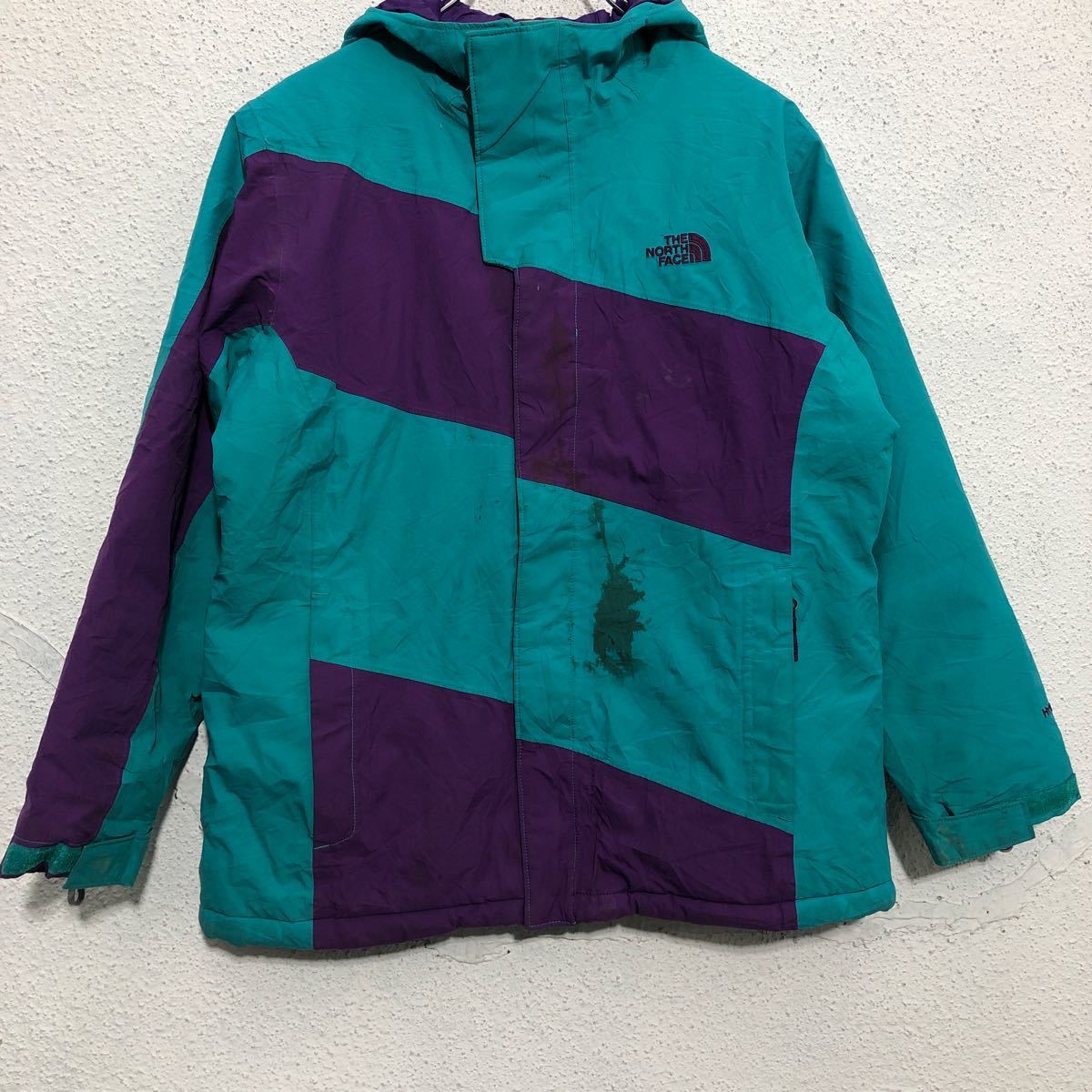 【中古】【古着】 THE NORTH FACE スキー ジャケット XL グリーン パープル ノースフェイス ウィンター スポーツ 古着卸 アメリカ仕入 a512-5728