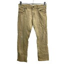 【中古】【古着】 Levi's 513 ロングパンツ W29 リーバイス レディース スリムストレート ベージュ コットン 古着卸 アメリカ仕入 2312-1208
