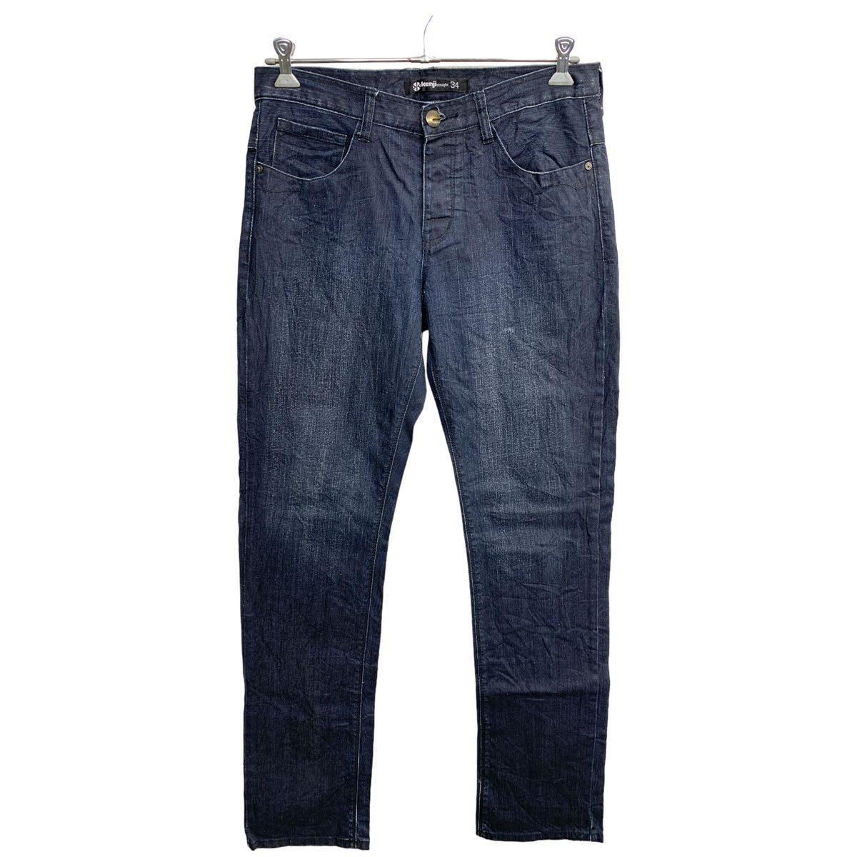 【中古】【古着】 KEnji デニムパンツ W34 ケンジ ストレート ダークネイビー 古着卸 アメリカ仕入 2401-158