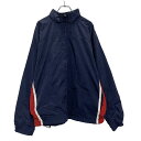 【中古】【古着】 Reebok ジップアップ ナイロン ジャケット XL ネイビー グレー リーボック ビッグサイズ 古着卸 アメリカ仕入 a601-5096