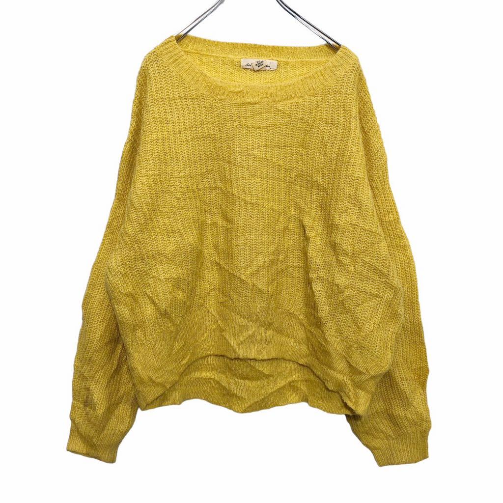 【中古】【古着】 H&M 混紡 ニット セーター XS イエロー エイチアンドエム モヘア 古着卸 アメリカ仕入 a601-5209