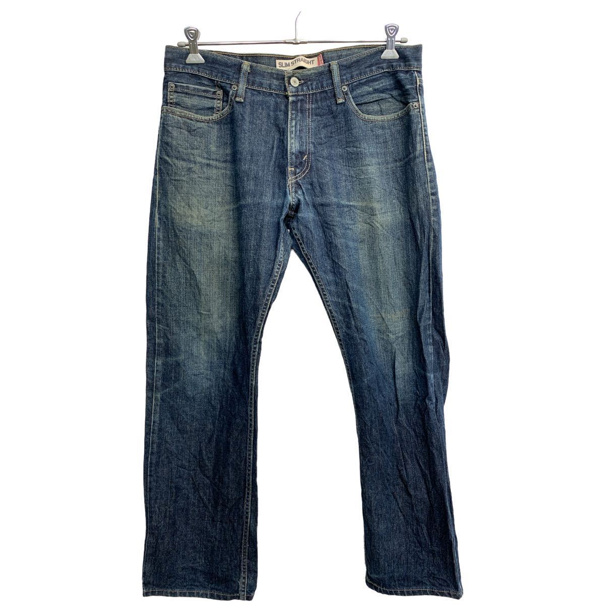 【中古】【古着】 Levi's 514 デニムパンツ W34 リーバイス スリムストレート インディゴ コットン メキシコ製 古着卸 アメリカ仕入 2401-231