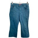 【中古】【古着】 woman within デニムパンツ W34 レディース ナチュラルフィット グリーン系 古着卸 アメリカ仕入 2401-332