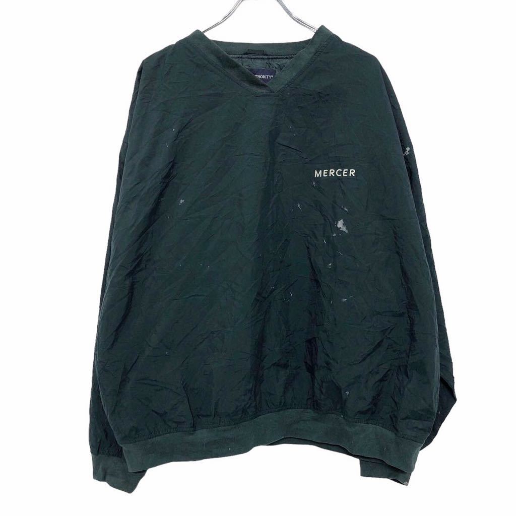 【中古】【古着】 PORT AUTHORITY プルオーバー ジャケット 2XL グリーン ホワイト ポートオーソリティ ビッグサイズ 刺繍 古着卸 アメリカ仕入 a601-5371