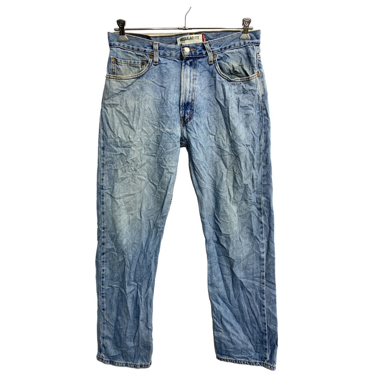 【中古】【古着】 Levi's 505 デニムパンツ W34 リーバイス レギュラーフィット ライトブルー コットン 古着卸 アメリカ仕入 2401-430