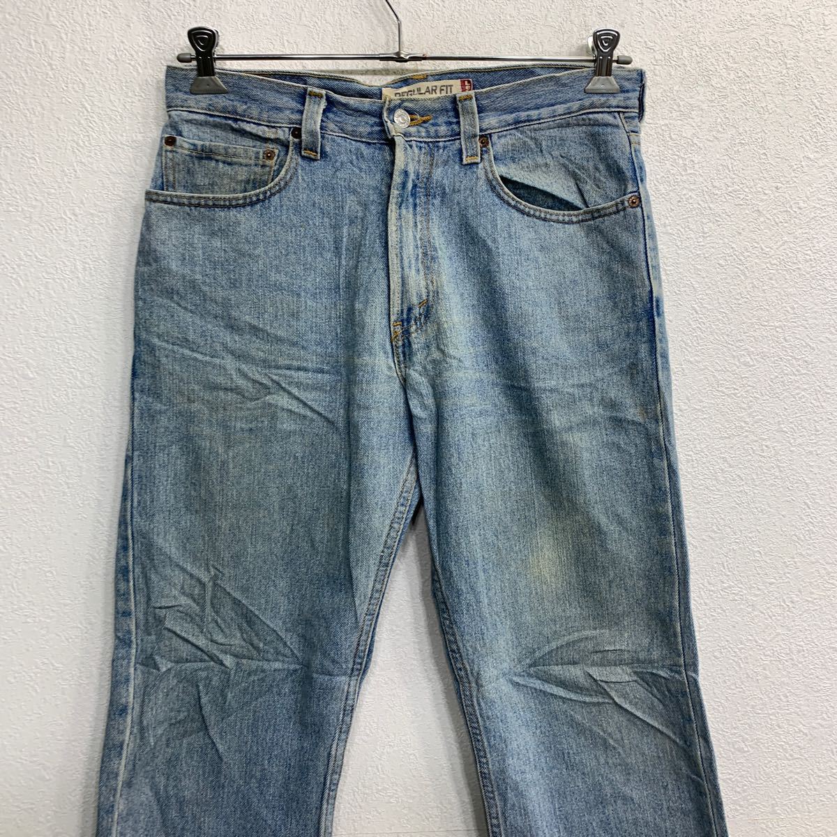 【中古】【古着】 Levi's 505 デニムパンツ W32 リーバイス レギュラーフィット ライトブルー コットン メキシコ製 古着卸 アメリカ仕入 2401-443