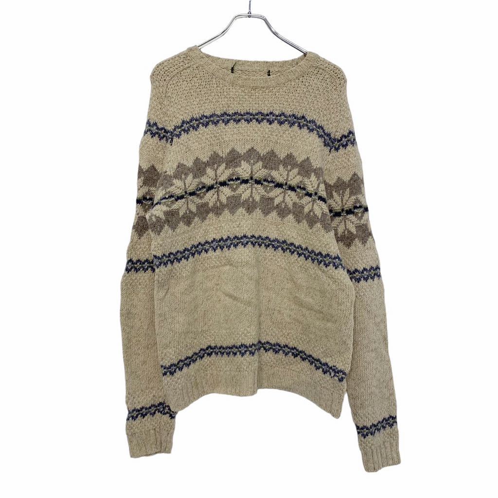 【中古】【古着】 Eddie Bauer ウール ニット セーター XL～ ベージュ グレー ブルー グリーン エディーバウアー 古着卸 アメリカ仕入 a601-5571