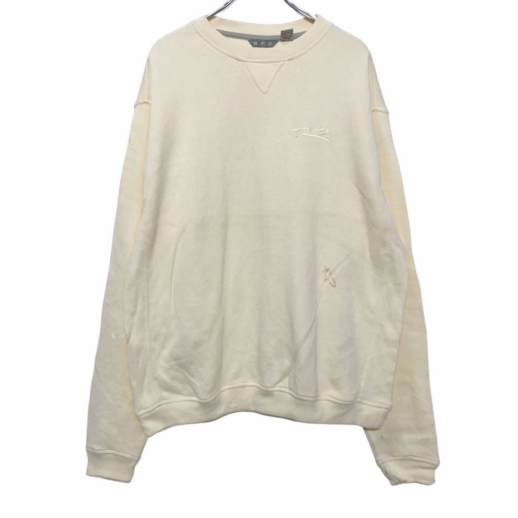 【中古】【古着】 BFC コットン ニットセーター L ホワイト 刺繍 RIO 古着卸 アメリカ仕入 a601-5681