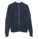 【中古】【古着】 H&M 混紡 ニット カーディガン XS ネイビー エイチアンドエム ジップアップ コットン 古着卸 アメリカ仕入 a601-5829