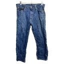 【中古】【古着】 Levi's 505 デニムパンツ W38 リーバイス レギュラーフィット ビッグサイズ インディゴ コットン 古着卸 アメリカ仕入 2401-732(4)