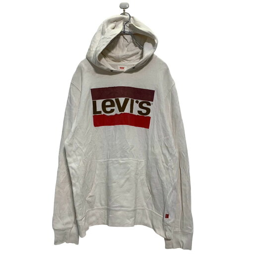 【中古】【古着】 Levi's ロゴ スウェット パーカー L ホワイト リーバイス プルオーバー ポケット 古着卸 アメリカ仕入 a601-6078 【中古】【古着】 Levi's ロゴ スウェット パーカー L ホワイト リーバイス プルオーバー ポケット 古着卸 アメリカ仕入 a601-6078