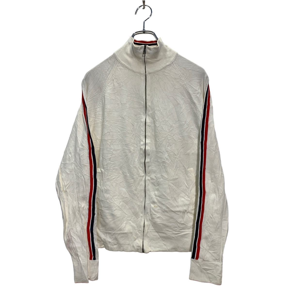 【中古】【古着】 BANANA REPUBLIC ジップアップ コットン セーター S ホワイト バナナリパブリック 袖ライン 古着卸 アメリカ仕入 a601-6561