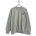 【中古】【古着】 Reebok ロゴ スウェット トレーナー S ライトグレー リーボック ワンポイントロゴ 古着卸 アメリカ仕入 a601-6590