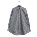 【中古】【古着】 CHAPS 長袖 チェックシャツ L ホワイト ライトブルー ベージュ チャップス ボタンダウン 古着卸 アメリカ仕入 a601-6688