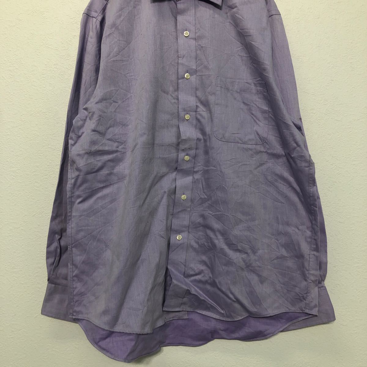 【中古】【古着】 CHAPS 長袖 無地シャツ L パープル チャップス 古着卸 アメリカ仕入 a601-6742