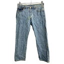 【中古】【古着】 Levi's 501 デニムパンツ W34 リーバイス ボタンフライ ブルー コットン メキシコ製 古着卸 アメリカ仕入 2402-133(4)