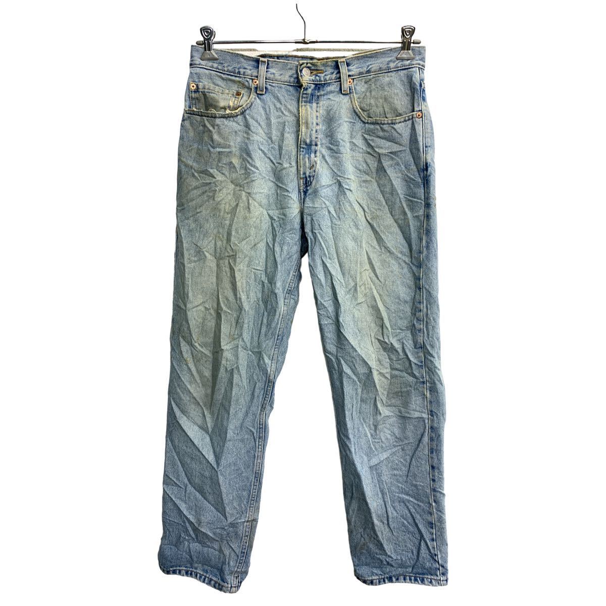 【中古】【古着】 Levi's 550 デニムパンツ W34 リーバイス リラックスフィット ライトブルー コットン 古着卸 アメリカ仕入 2402-142