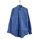 【中古】【古着】 CHAPS 長袖 無地シャツ M ブルー チャップス ボタンダウン 古着卸 アメリカ仕入 a602-5038