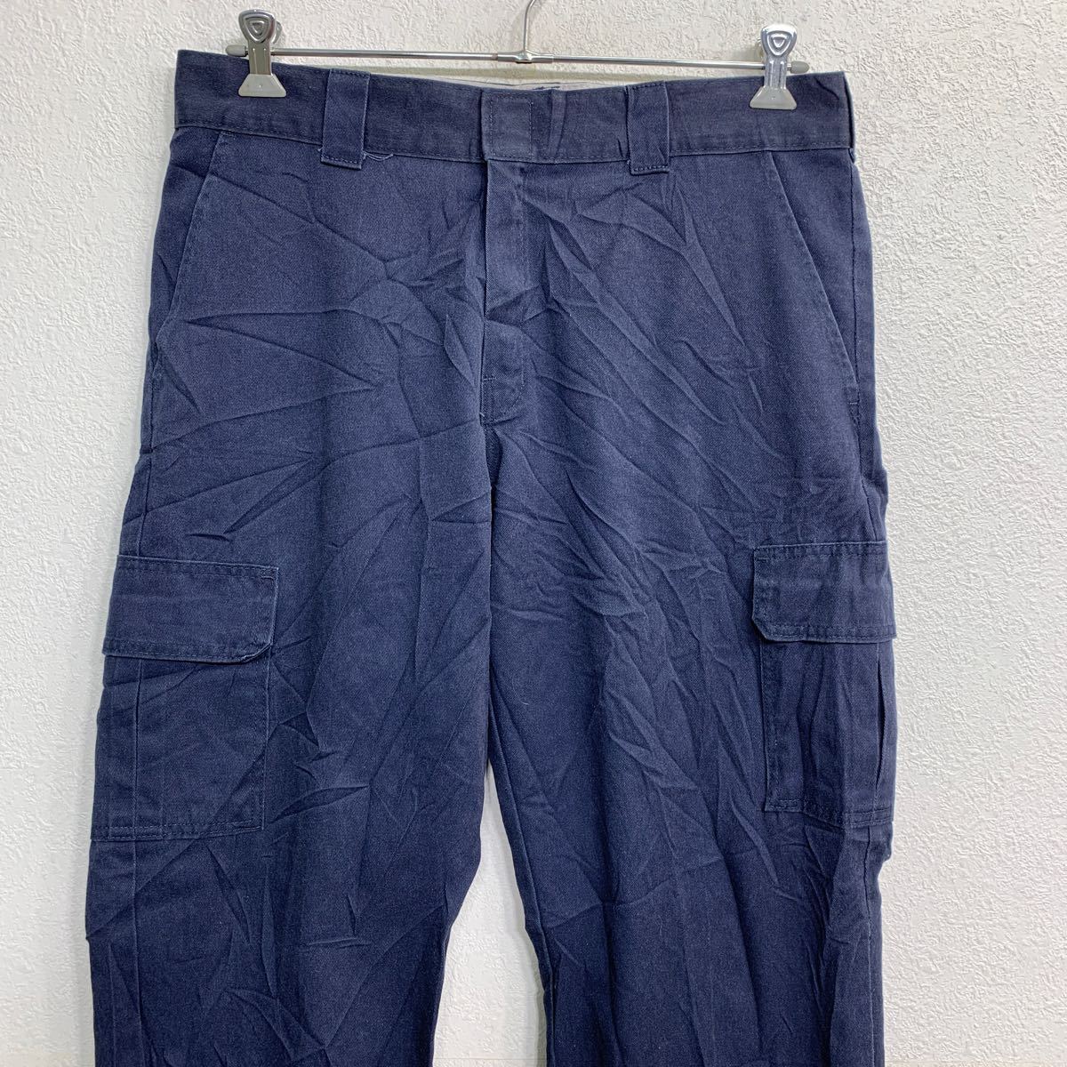 【中古】【古着】 Dickies ワークパンツ W36 ディッキーズ リラックスストレート ビッグサイズ ネイビー 古着卸 アメリカ仕入 2402-257