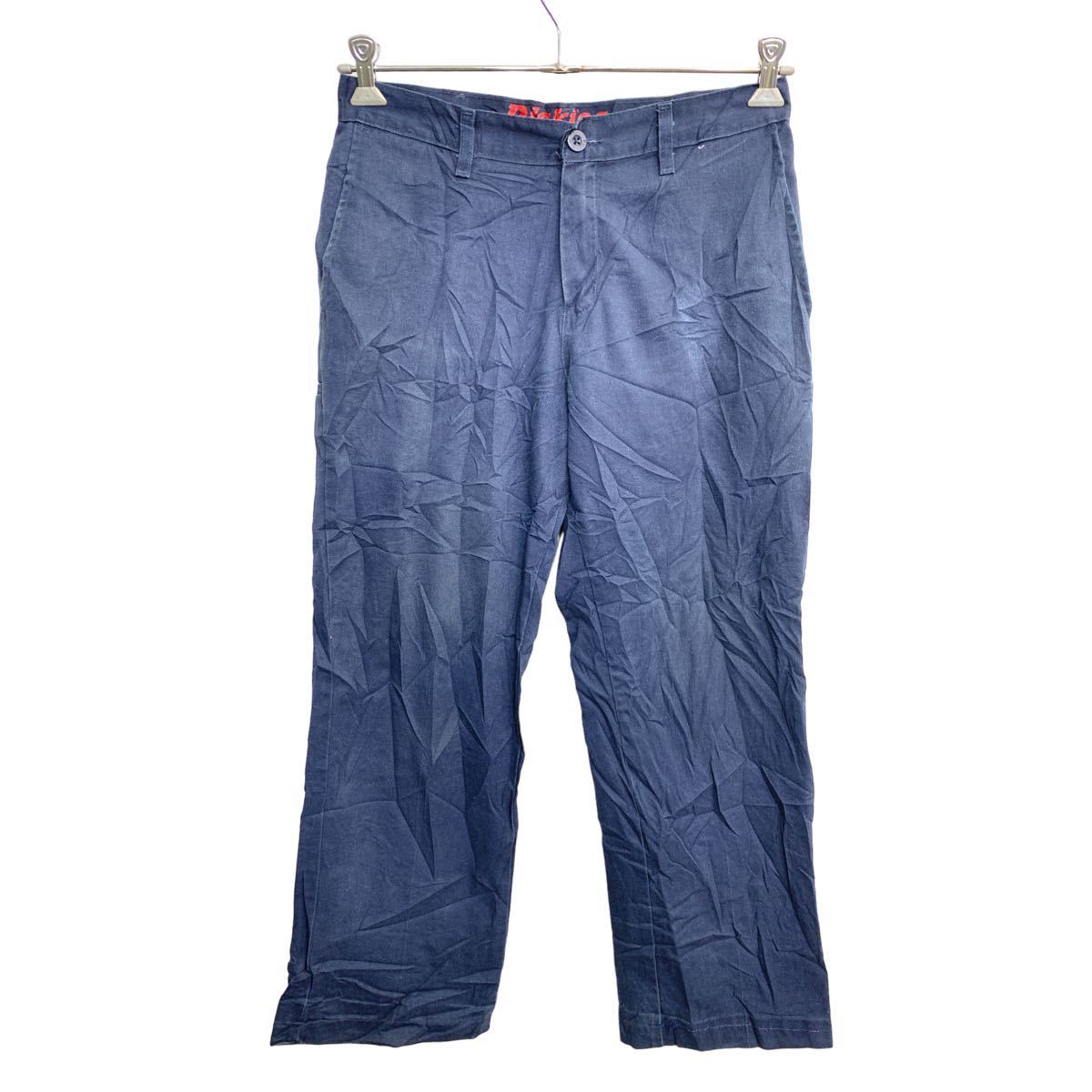 【中古】【古着】 Dickies ワークパンツ W32 ディッキーズ レギュラーストレート ネイビー 古着卸 アメリカ仕入 2402-302
