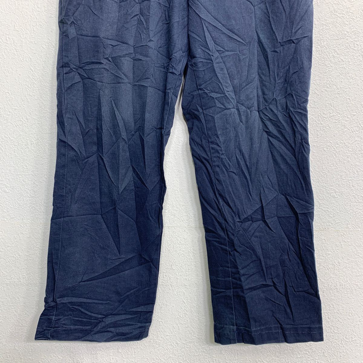 【中古】【古着】 Dickies ワークパンツ W32 ディッキーズ レギュラーストレート ネイビー 古着卸 アメリカ仕入 2402-302