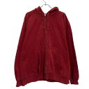 【中古】【古着】 champion ジップアップ 無地 スウェット パーカー XL ボルドー グレー チャンピオン ビッグサイズ 古着卸 アメリカ仕入 a602...