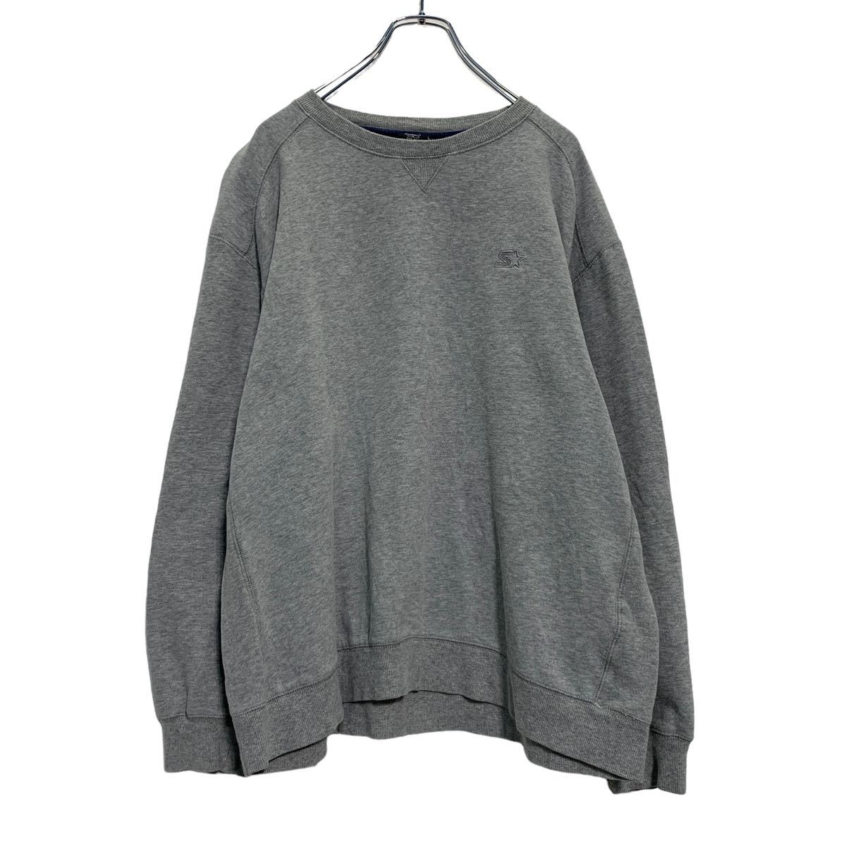 【中古】【古着】 ロゴ スウェット トレーナー L グレー ネイビー 裏起毛 古着卸 アメリカ仕入 a602-5472