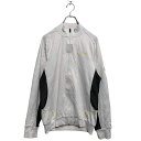 【中古】【古着】 asics ジップアップ トラックジャケット S ホワイト グレー アシックス ジャージ バイカラー ワンポイント 古着卸 アメリカ仕入 a6...