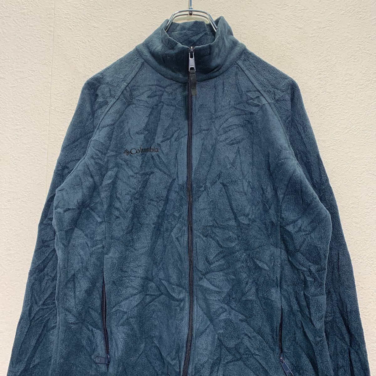 【中古】【古着】 Columbia ジップアップ フリースジャケット S レディース ブルーグレー コロンビア ワンポイント ロゴ 古着卸 アメリカ仕入 a602-5991