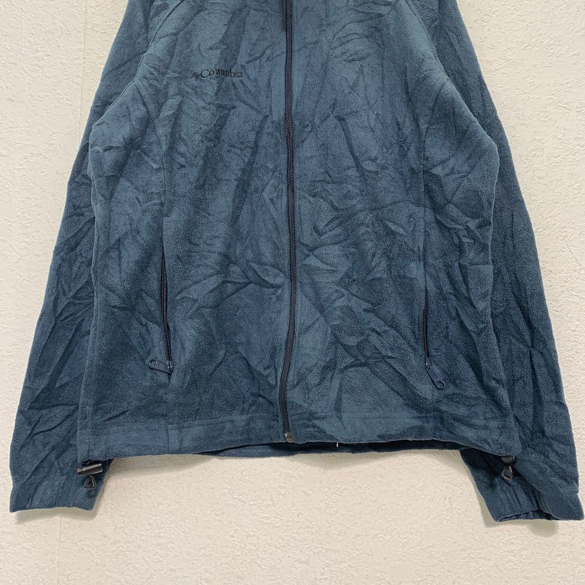 【中古】【古着】 Columbia ジップアップ フリースジャケット S レディース ブルーグレー コロンビア ワンポイント ロゴ 古着卸 アメリカ仕入 a602-5991