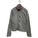 【中古】【古着】 PUMA ジップアップ スウェット トレーナー M レディース グレー プーマ タートルネック ロゴ 刺繍 古着卸 アメリカ仕入 a602-6247
