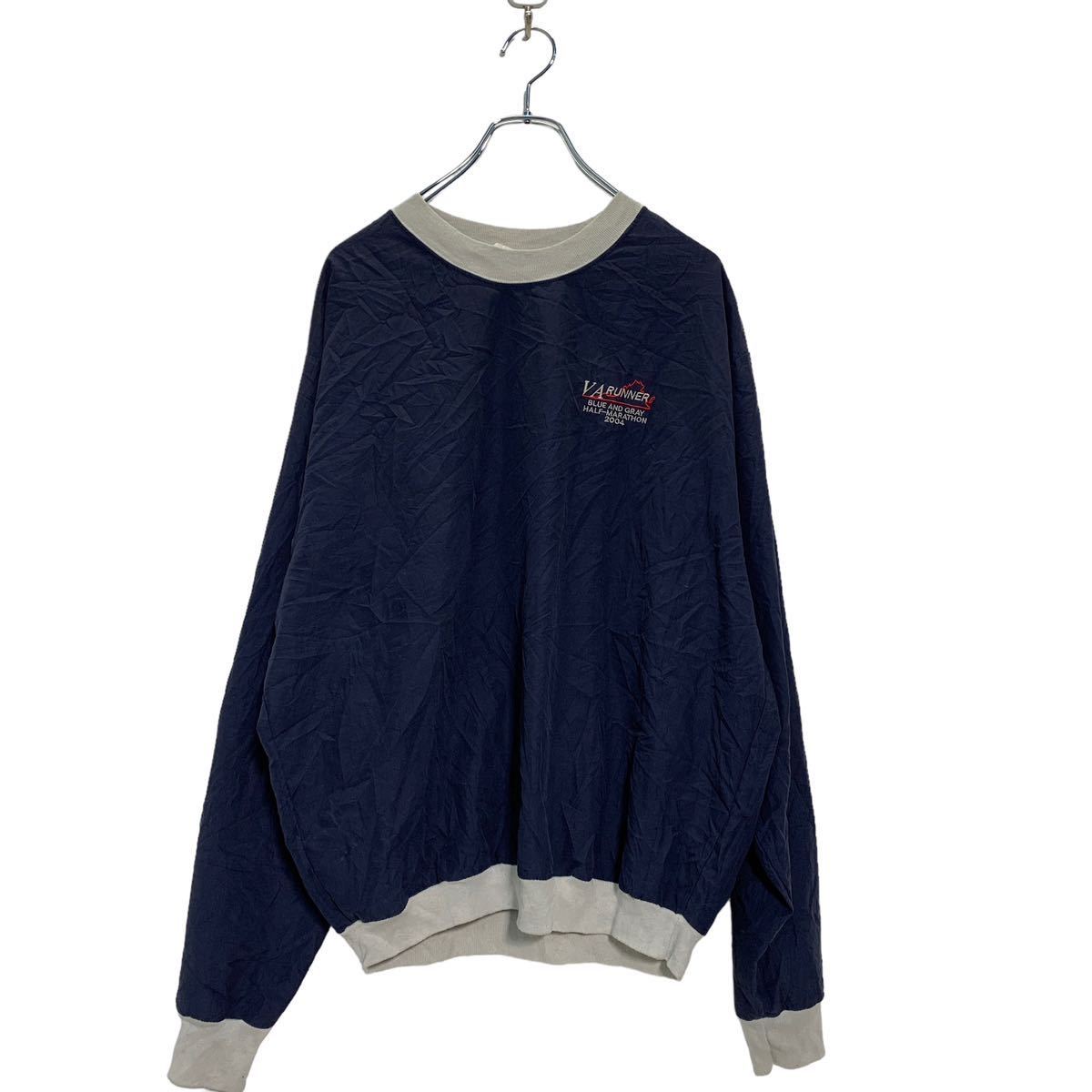 【中古】【古着】 マイクロファイバー プルオーバー M ネイビー USA製 00's ハーフマラソン 古着卸 アメリカ仕入 a602-6259