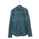 【中古】【古着】 Levi's 長袖 デニムシャツ S ブルー