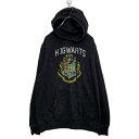【中古】【古着】 Harry Potter プリント スウェット パーカー S ブラック ハリーポッター 裏起毛 ホグワーツ 古着卸 アメリカ仕入 a602-6361