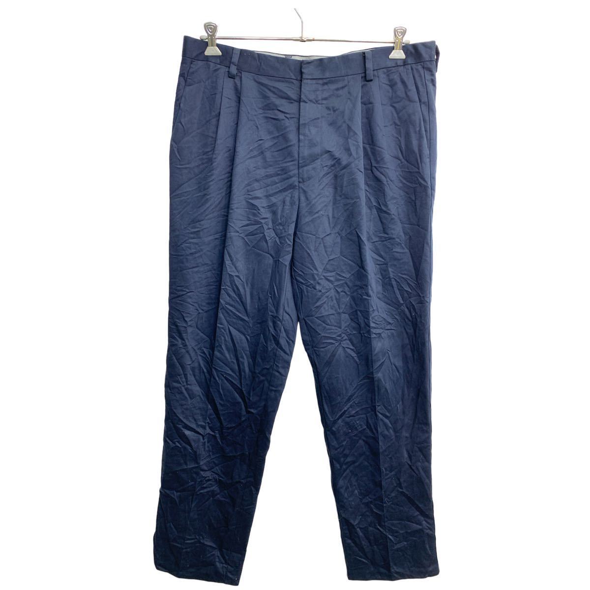 【中古】【古着】 DOCKERS チノパンツ W38 ドッカーズ ビッグサイズ タックパンツ ネイビー コットン 古着卸 アメリカ仕入 2403-138