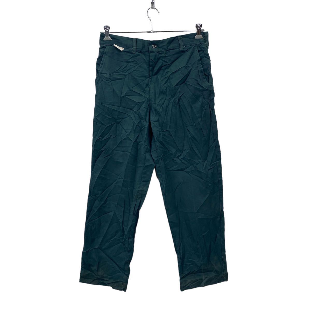【中古】【古着】 PINNACLE WORX ワークパンツ チノパンツ W32 ピナックルワークス グリーン 2403-209