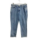 【中古】【古着】 TOMMY HILFIGER デニムパンツ W37 トミーヒルフィガー レディース ビッグサイズ ブルー コットン メキシコ製 古着卸 アメリカ仕入 2403-373