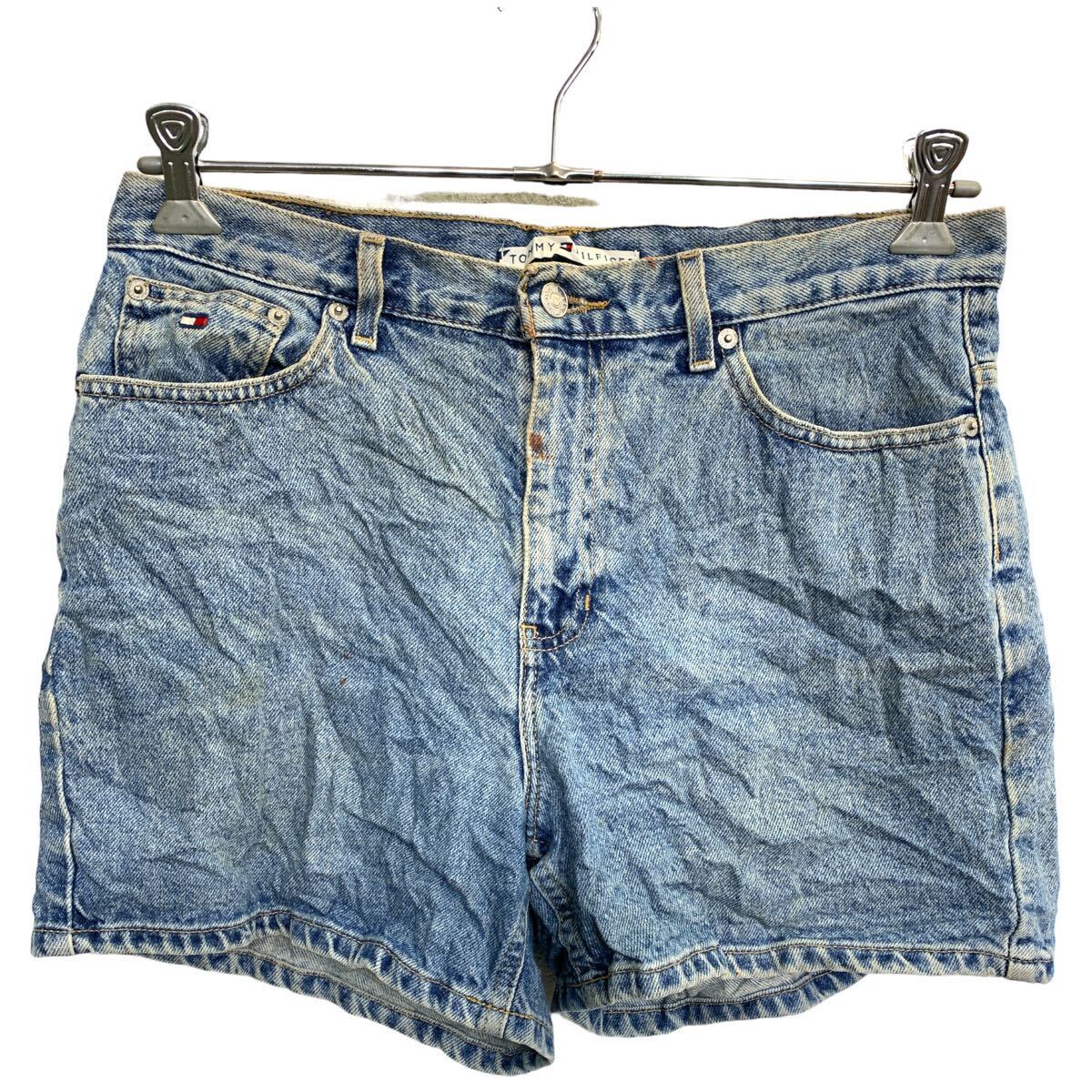【中古】【古着】 TOMMY HILFIGER デニムショートパンツ W34 トミーヒルフィガー ブルー コットン メキシコ製 古着卸 アメリカ仕入 2403-410