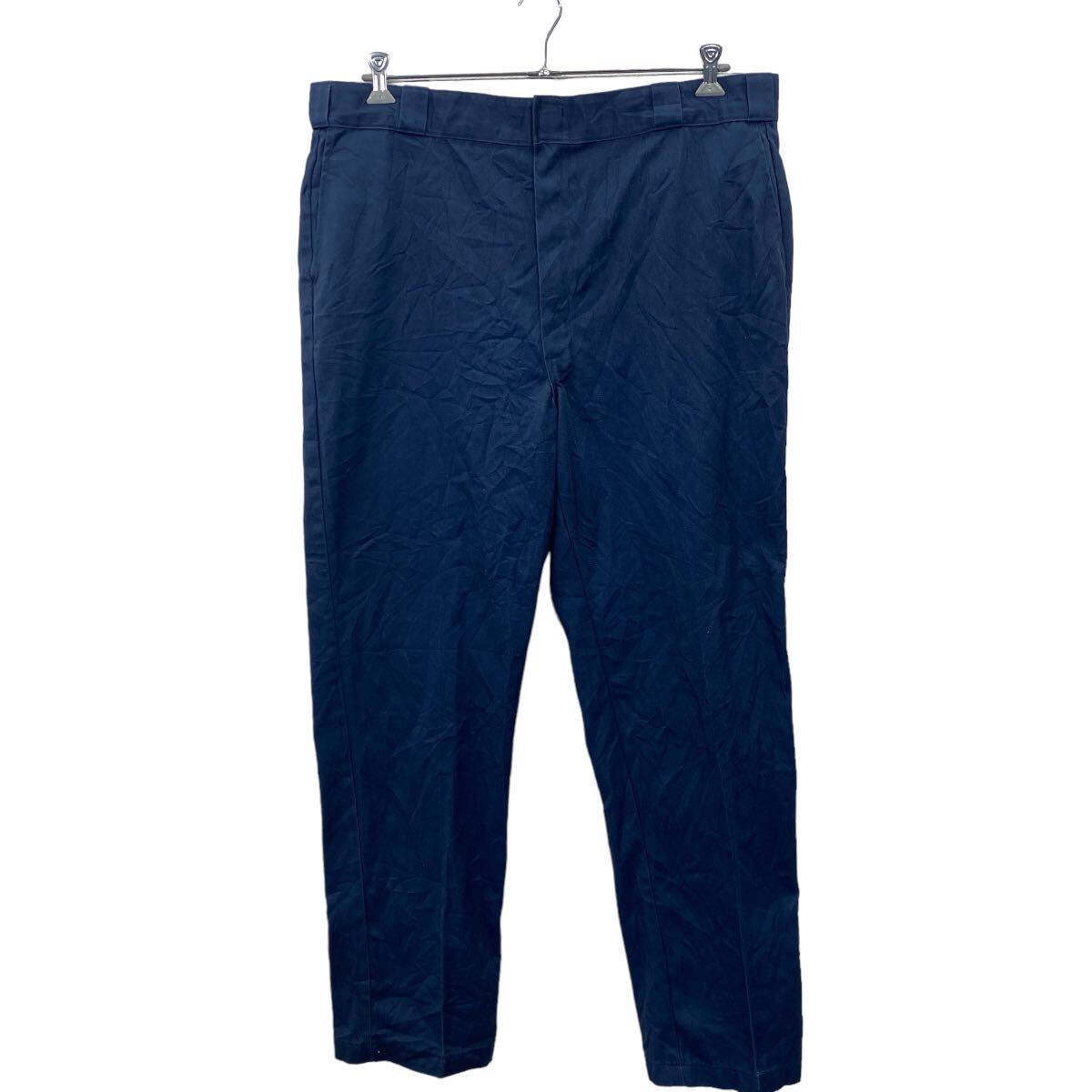 【中古】【古着】 Dickies チノパンツ ワークパンツ W42 ディッキーズ ビッグサイズ ネイビー 古着卸 アメリカ仕入 2403-493